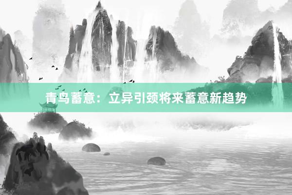 青鸟蓄意：立异引颈将来蓄意新趋势